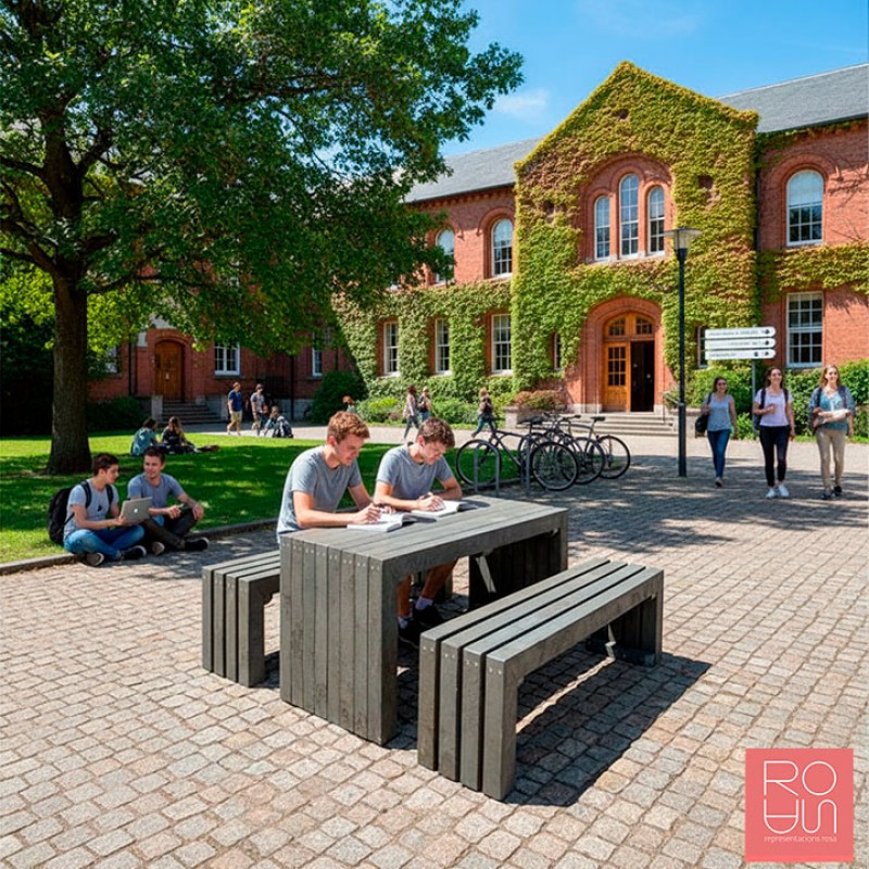 Taula de pícnic en plàstic 100% reciclat Coimbra